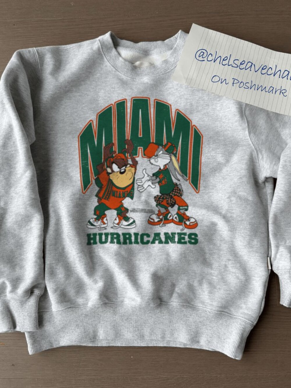 Vintage NCAA Miami Hurricanes Looney Tunes Sweatshirt, University of Miami Shirt